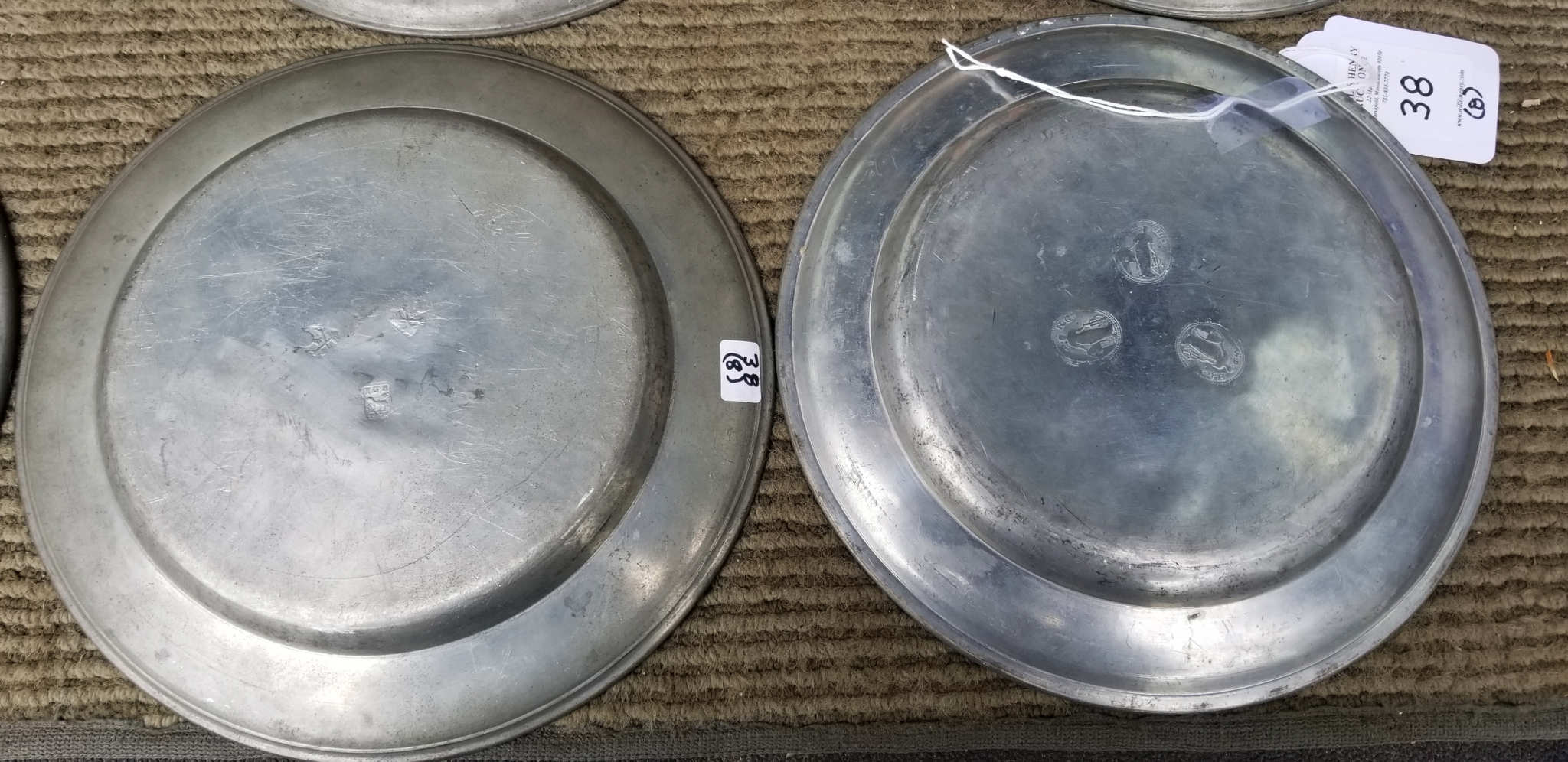 Lot 38: Eight 19th C. Pewter Plates – Willis Henry Auctions, Inc.