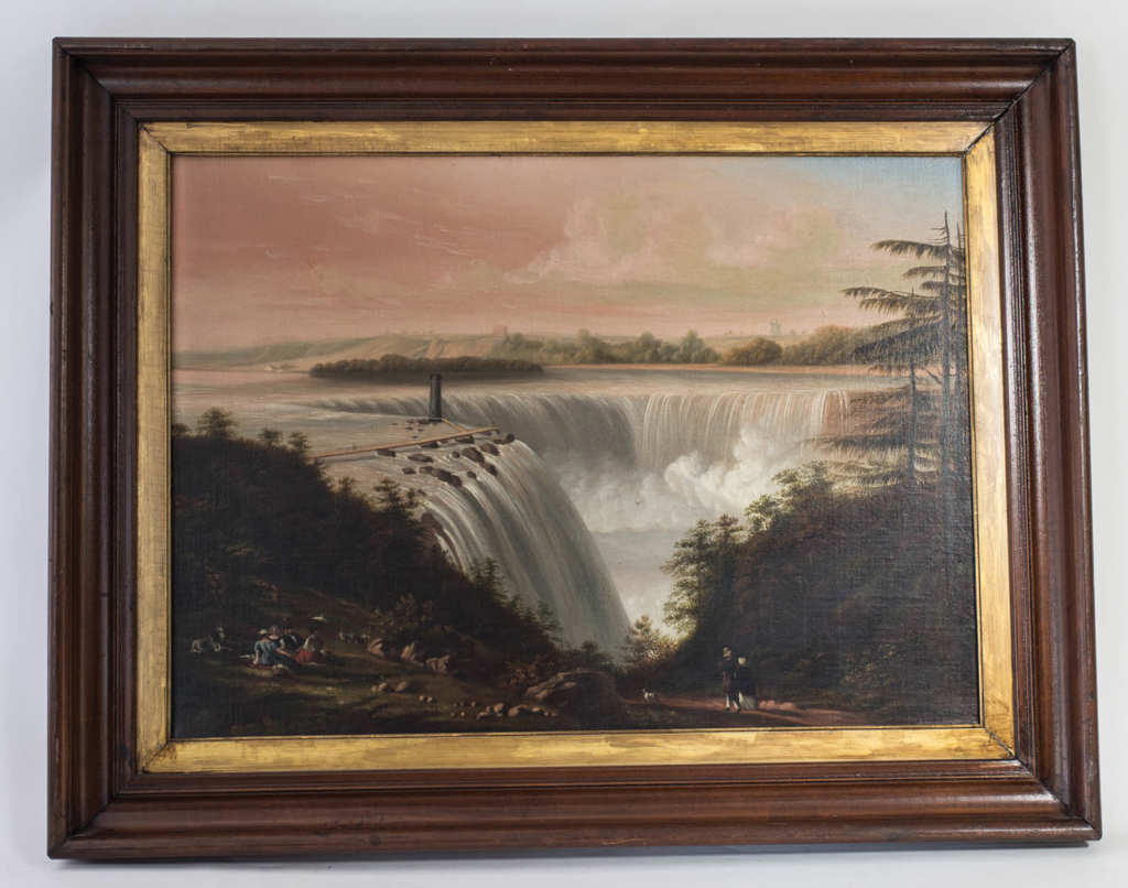 Lot 220: 19th C. Oil Of Niagara Falls – Willis Henry Auctions, Inc.