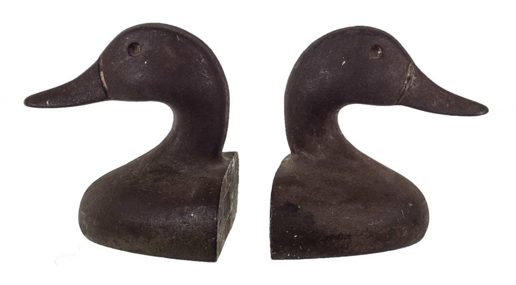 single heavy cast iron bookends kids