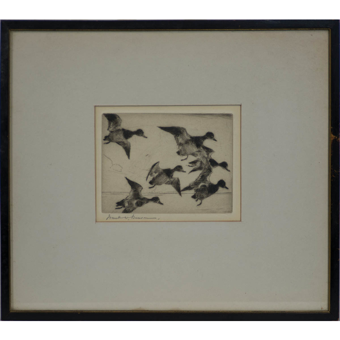 Lot 64A: Etching by Frank W. Benson – Willis Henry Auctions, Inc.